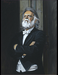 Gary Relyea - Opera singer 2004 oil on canvas